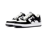 A Bathing Ape Bape Sta Patent Leather Black White 1I70-291-001/1I70-191-002