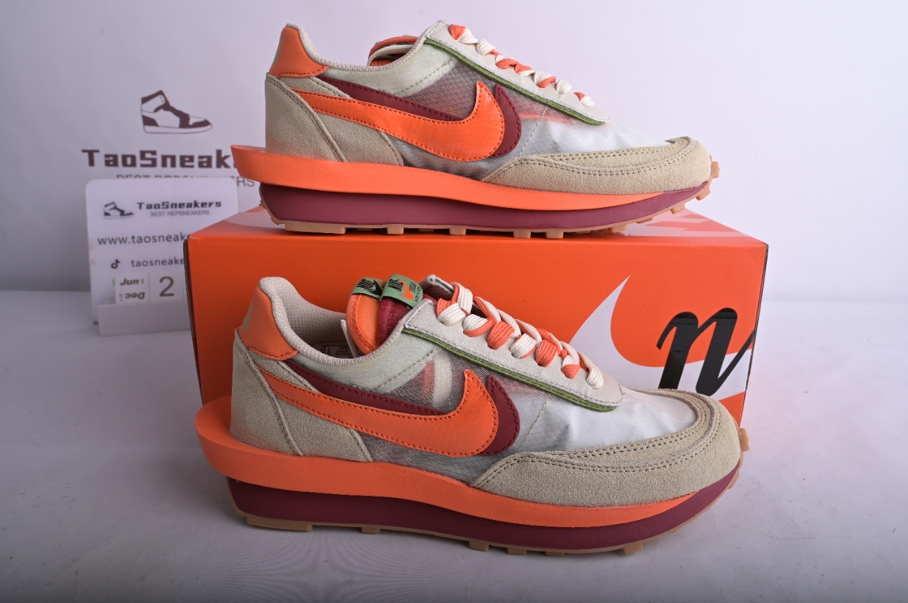 Nike LDWaffle CLOT sacai Net Orange Blaze  DH1347-100