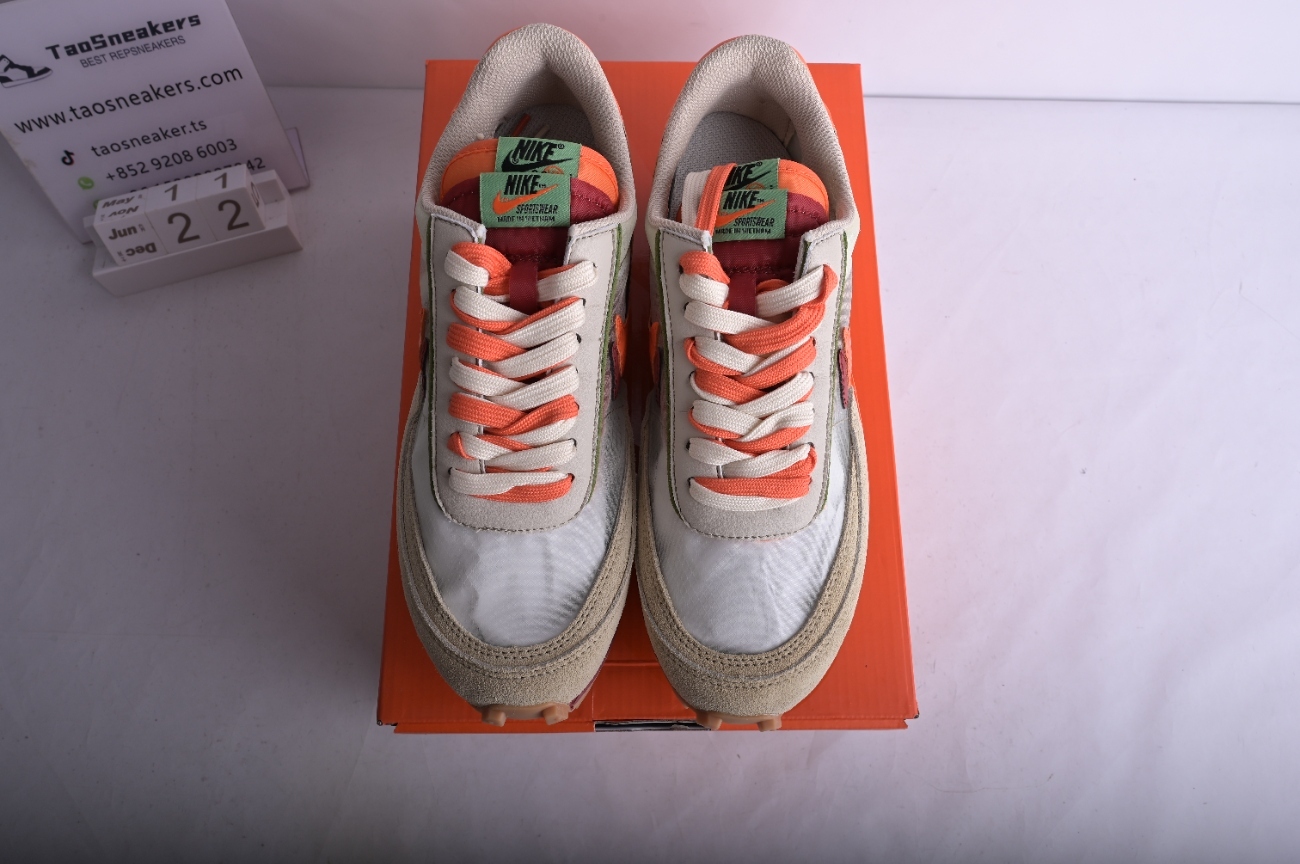Nike LDWaffle CLOT sacai Net Orange Blaze  DH1347-100