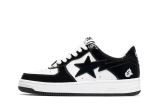 A Bathing Ape Bape Sta Patent Leather Black White 1I70-291-001/1I70-191-002