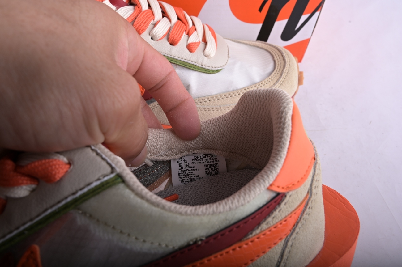 Nike LDWaffle CLOT sacai Net Orange Blaze  DH1347-100