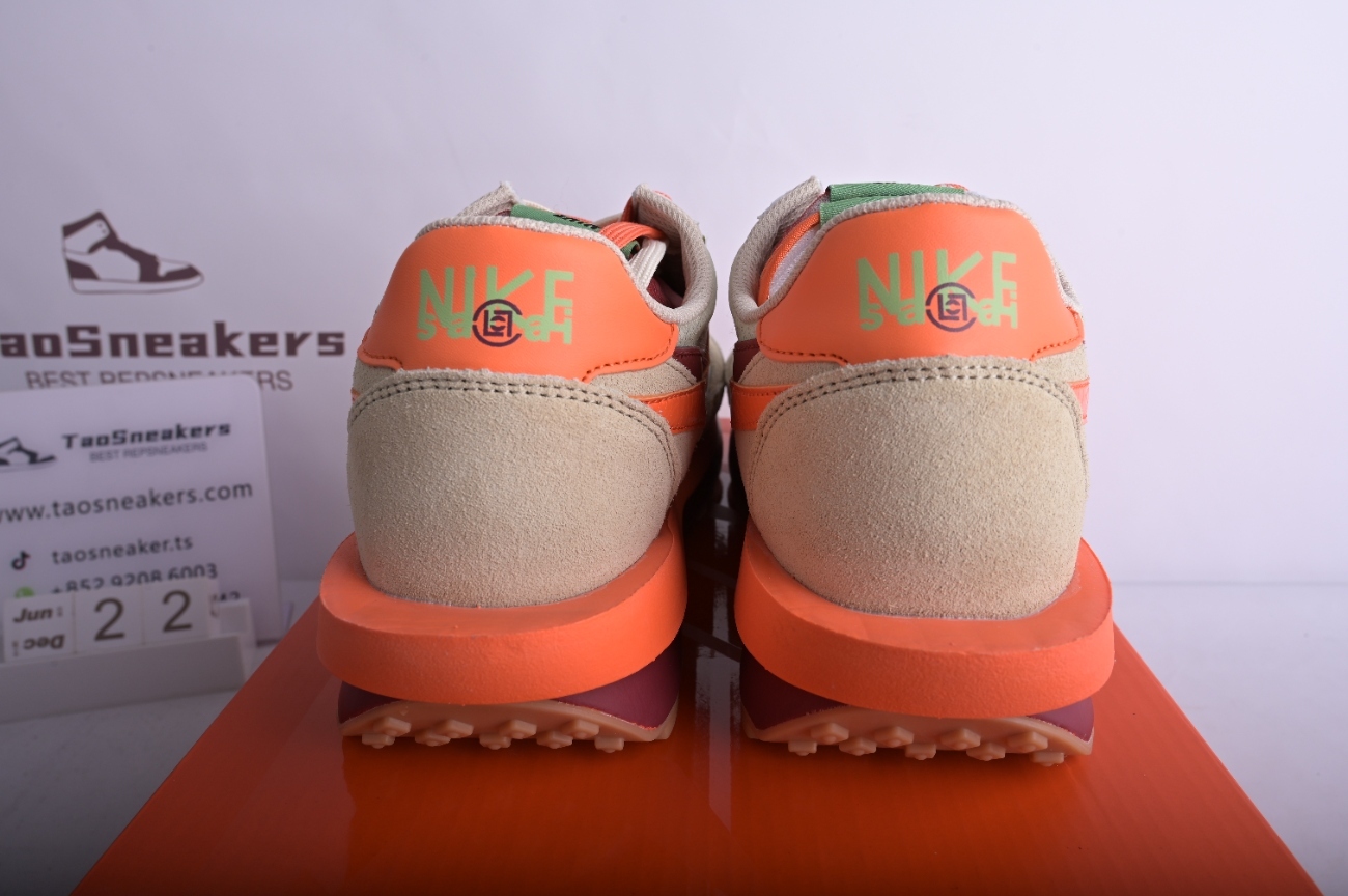 Nike LDWaffle CLOT sacai Net Orange Blaze  DH1347-100