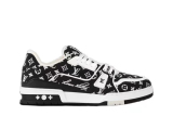 LO**S VU**TON Trainer Black Monogram Textile  1ABFTE