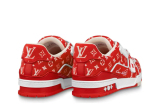 LO**S VU**TON Trainer Red Monogram Textile  1ABFSU