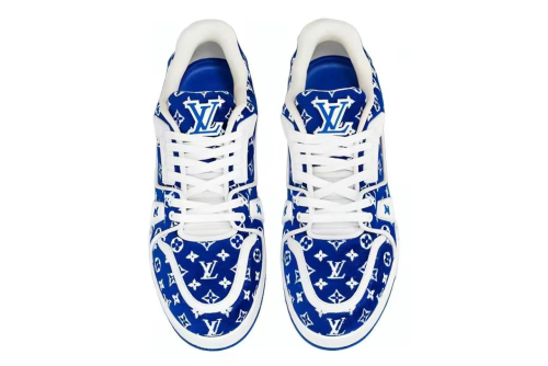 LO**S VU**TON Trainer Blue Monogram Textile  1ABFRQ