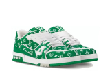 LO**S VU**TON Trainer Green Monogram Textile  1ABFSA