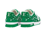 LO**S VU**TON Trainer Green Monogram Textile  1ABFSA