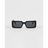 Pr*da Rectangle Sunglasses Black (SPRA07 1ABFS0)  Acetate