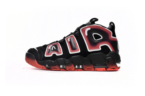 Nike Air More Uptempo Black White Laser Crimson  CJ6129-001