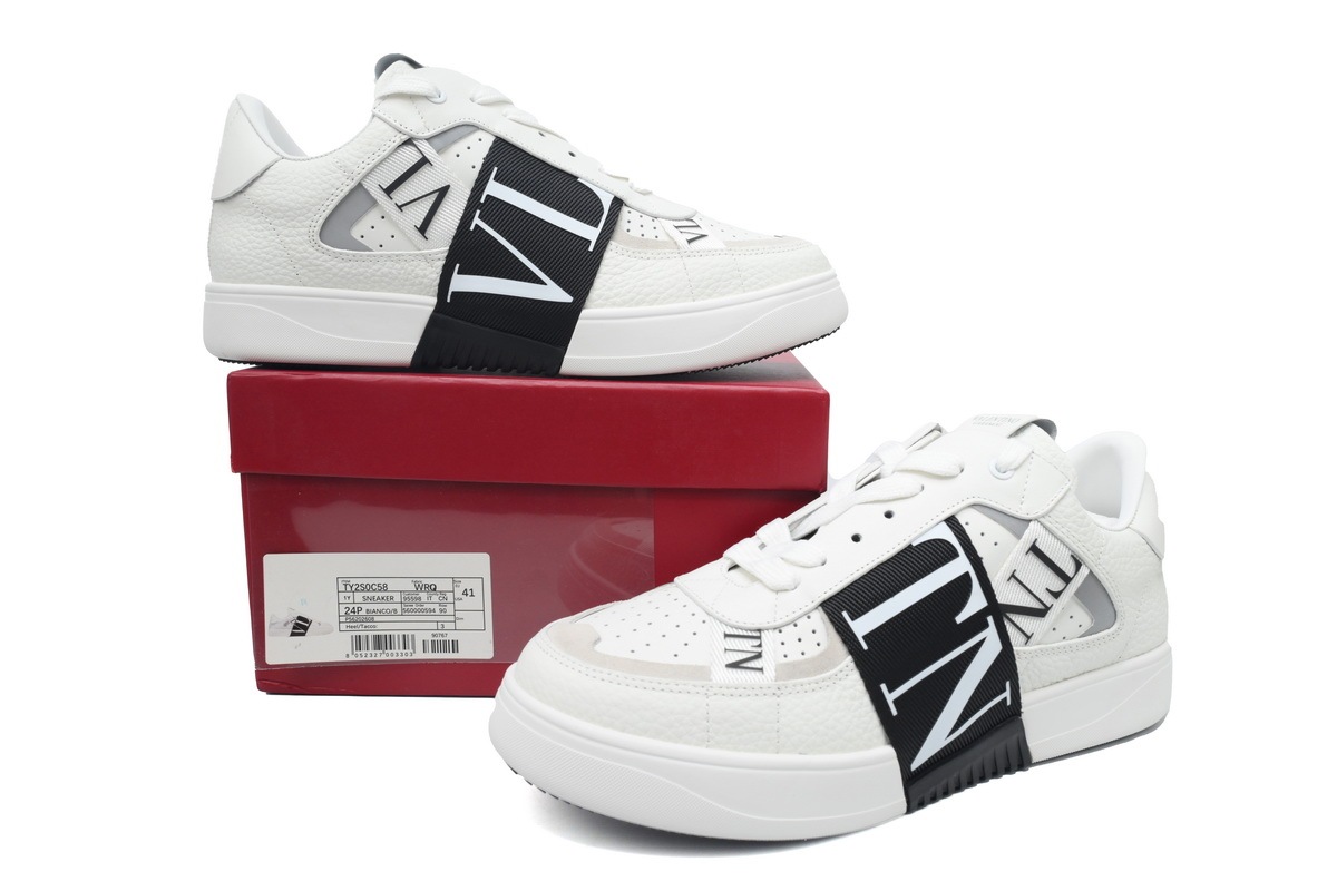 Val**tino Garavani VL7N Sneaker Low Top White Black Grey YS0C58WRQ_24P