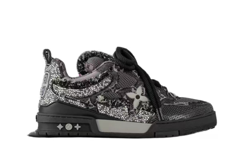 LO**S VU**TON Skate Trainer Black Swarovski Monogran  1ABMHV