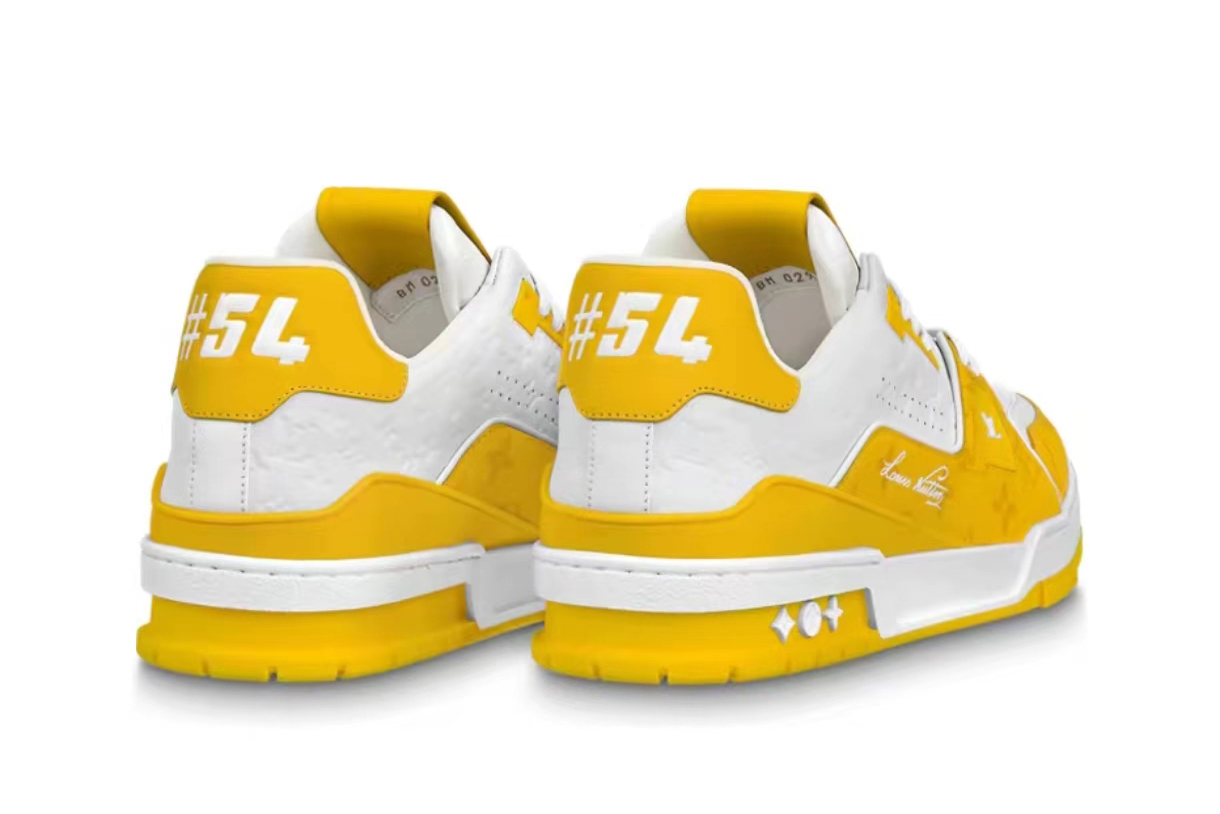 LO**S VU**TON LV Trainer White Yellow Monogram 1AANGJ