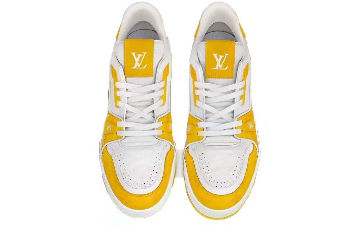 LO**S VU**TON LV Trainer White Yellow Monogram 1AANGJ