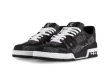 LO**S VU**TON LV Trainer Black Damier 3D Denim  1AD6DX