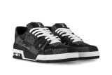 LO**S VU**TON LV Trainer Black Damier 3D Denim  1AD6DX