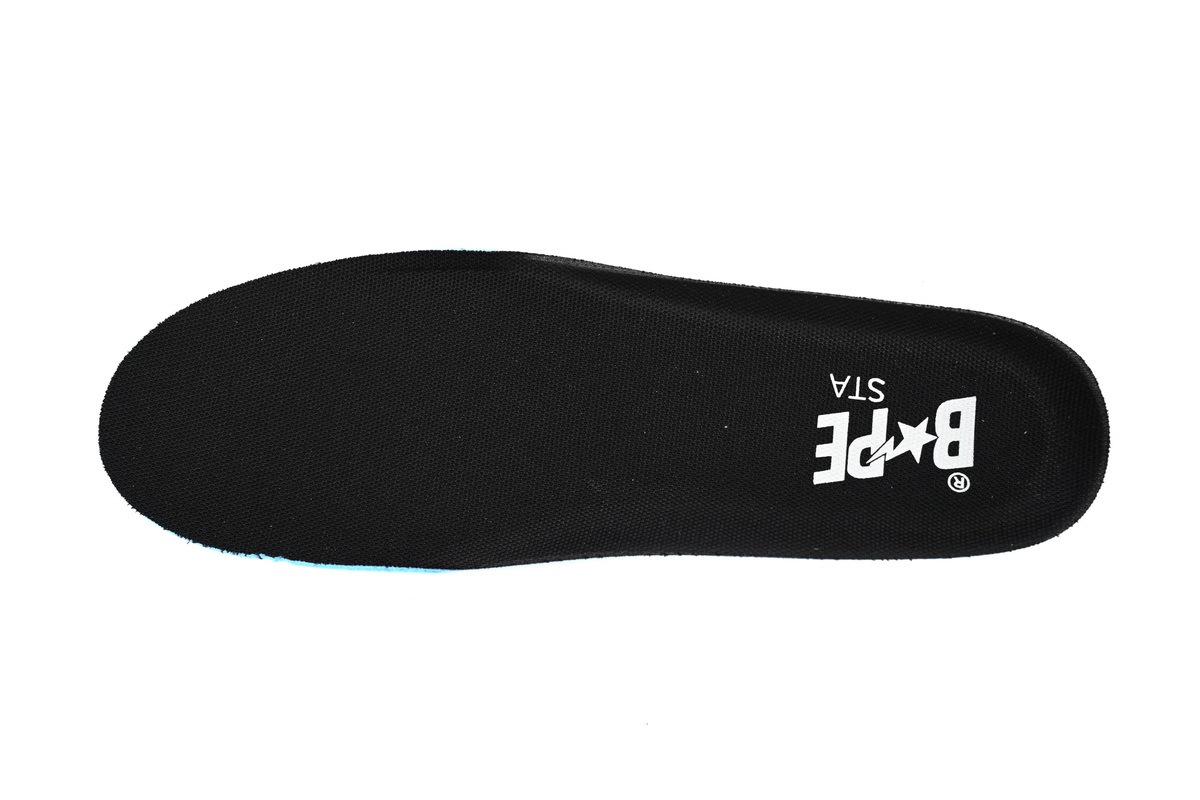 A Bathing Ape Bape Sta Low Black and White Shark 1H30-191-009