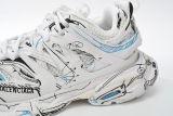 Bal**ciaga Track Sneaker 'White Blue' 542436W3SRA9014