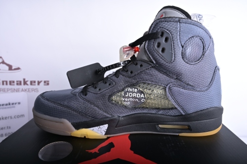 Jordan 5 Retro Off-White Black CT8480-001（TS Batch）