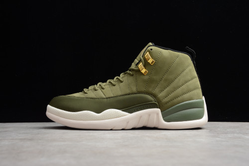 AIR JORDAN 12 RETRO CHRIS PAUL CLASS OF 2003 OLIVE 130690-301