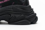 Balenciaga Triple S Letter Black Pink 524039 W2FA1 7635