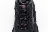 Balenciaga Triple S Letter Black Pink 524039 W2FA1 7635