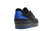 Off White x Air Jordan 2 Retro Low SP Black and Varsity Royal DJ4375-004