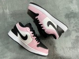 Air Jordan 1 Retro Low（GS）White Pink 554723-601