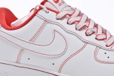 Nike Air Force 1 Low Contrast Stitch White University Red CV1724-100