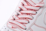 Nike Air Force 1 Low Contrast Stitch White University Red CV1724-100