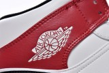 Air Jordan 1 Mid White Black Gym Red 554725-116
