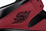 Air Jordan 1 Mid Banned Grm Red Black 554724-610