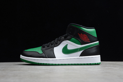 AIR JORDAN 1 MID GREEN TOE  554724-067