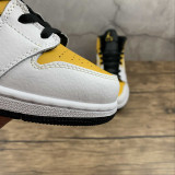 AIR JORDAN 1 MID GS WHITE/BLACK/UNIVERSITY GOLD 554725-170