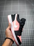 AIR JORDAN 1 LOW BLACK/WHITE-ROSE GOLD 554723-090