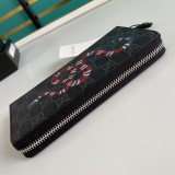 Kingsnake print GG Supreme zip around wallet