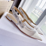 Fashion Work Elegant See-through Solid Color Pointed Comfortable Shoes