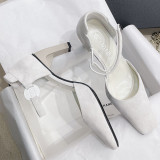 Fashion Celebrities Elegant Solid Color Square Comfortable Shoes (High Heels 2.95 Inch)