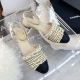Fashion Casual Elegant Split Joint Pearl Round Comfortable Shoes