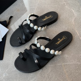 Casual Daily Simplicity Split Joint Pearl Opend Comfortable Shoes