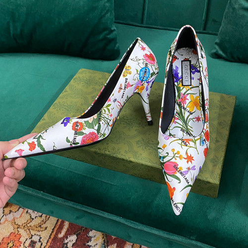 Fashion Casual Elegant Split Joint Printing Pointed Comfortable Shoes (High Heels 2.56 Inch)