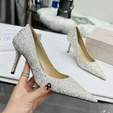 Fashion Casual Sweet Sequined Pointed Comfortable Shoes (High Heels 3.35 Inch)
