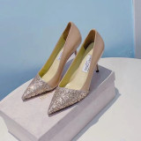 Fashion Celebrities Elegant Split Joint Pointed Comfortable Shoes (High Heels 3.35 Inch)