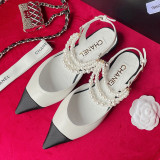 Fashion Casual Daily Split Joint Pearl Pointed Comfortable Shoes