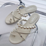 Fashion Casual Daily Pearl Solid Color Opend Comfortable Shoes