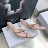 Fashion Casual Elegant Solid Color Pointed Comfortable Shoes (High Heels 2.76 Inch)