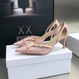 Fashion Casual Elegant Solid Color Pointed Comfortable Shoes (High Heels 2.76 Inch)