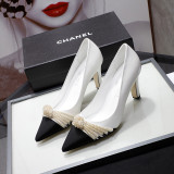 Fashion Street Elegant Split Joint Pointed Comfortable Shoes (High Heels 2.95 Inch)