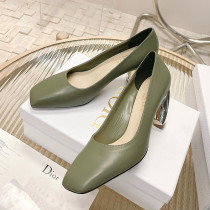 Fashion Elegant Solid Color Square Comfortable Shoes (High Heels 3.15 Inch)