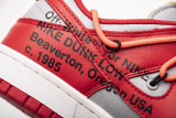 OFF White X Nike Dunk Low University Red   CT0856-600