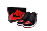 XP Air Jordan 1 High “Banned”  Patent Leather isForbidden to Wear.  555088-063